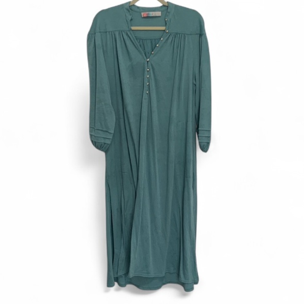 Free People Beach Green Relaxed Oversized Maxi Dress